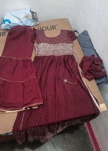 naira cut  Kurta Set with sharara