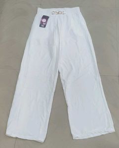 White Wide Leg Palazzo Pants