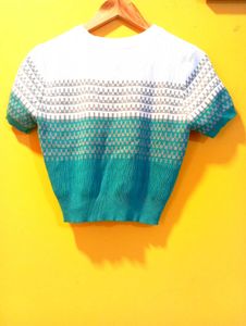 Argyle knit sweater