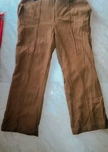 Brown Flare Leg Trousers