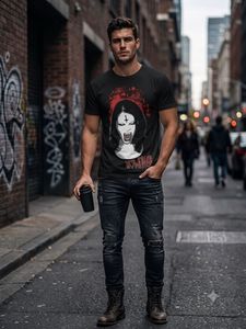 Gothic Vampire Graphic T-Shirt