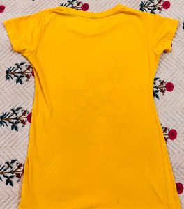 Yellow Printed T-Shirt