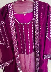 Embellished Purple Blouse