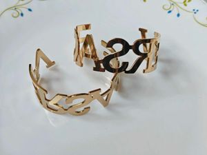 Statement Golden-Tone Bangle Bracelet