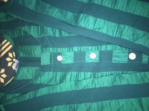 Green Striped Kurta
