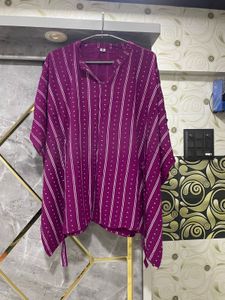 Purple Striped Kurta