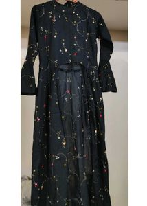 Embroidered Kurta Set with Flared Sleeves