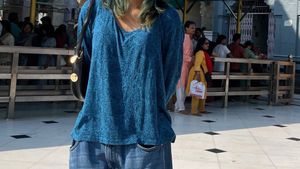 Blue Printed Long Sleeve Top
