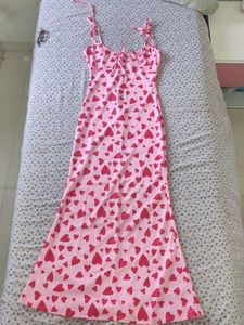 pink heart printed bodycon dress 💗💌