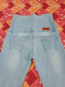 High Waisted Light Wash Skinny Jeans