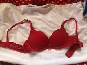 Stunning Red Lace Trim Bra