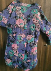 Vibrant Floral Print Kurta