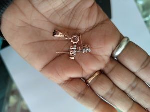 Rose Gold 925 Necklace Set With Hallmark