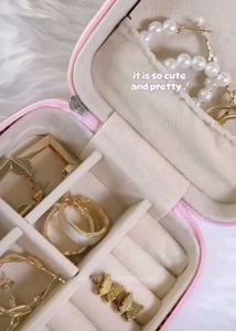 Portable Travel Jewelry Organizer Box with Zipper
