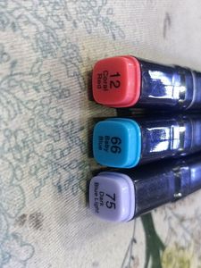 75 Dark Blue Light,12 Coral Red,66baby Ble
