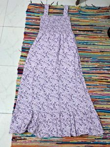 Chic Lavender Floral Maxi Dress