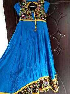Elegant Royal Blue 💙 Flared Anarkali Kurta