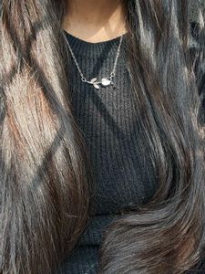 Silver Tulip Pendant Necklace