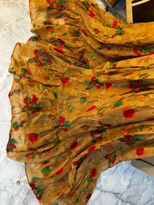 Mustard Gold Floral Tiered Maxi Dress 🌼