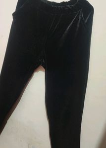 Black Velvet Shining Trouser Pant Girl Or Woman