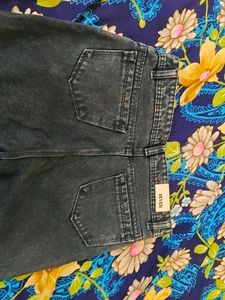 Wide Leg Washed Denim Jeans