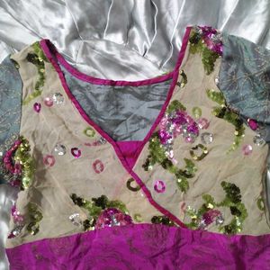 Ethnic Short Kurta With Sequence Work