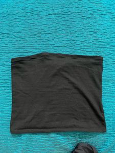H&amp; M Black Bandeau Crop Top