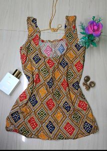 Colorful Print handmade short kurti