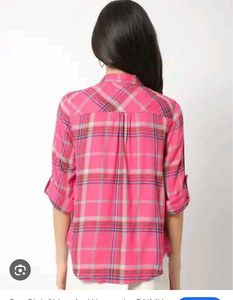 Pink Plaid cardigan