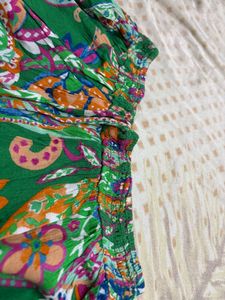 zudio Boho Paisley Print Green Shorts