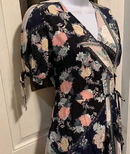 Bohemian Floral Wrap Dress
