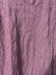 Lavender Chikankari Suit Set