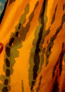 Vibrant Yellow &amp; Black Tie-Dye Gown