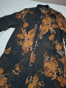 Chic Floral Print Tunic Top
