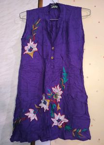 Embroidered Purple Top 💜