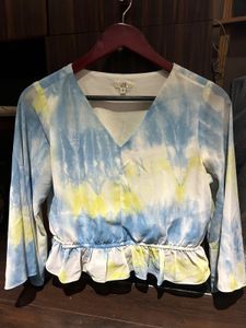 Tie-Dye V-Neck Top