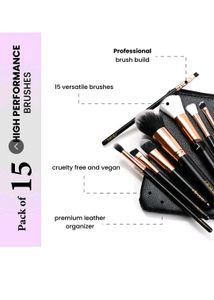 Makeup brushes set of 15 pcs