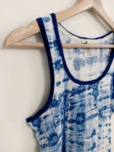 Blue Tie-Dye Tank Top