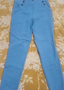 Blue High Waist Denim Pants