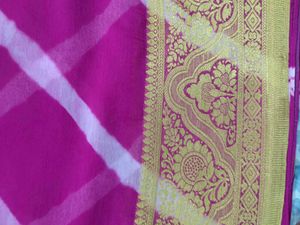 lehriya saree pink/blue
