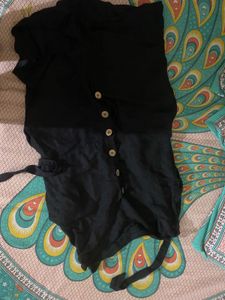 Chic Black Button-Up jumpsuit