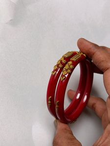 New Bangles Chilli Red Maroon Colour