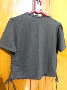 Chic Black Button-Up Blouse
