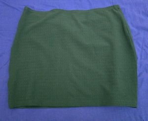Green Knotted Mini Skirt