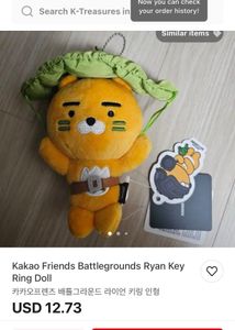 Kakao Friends Battlegrounds Ryan Key Ring Doll