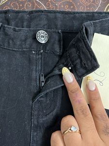 Classic Black Denim Shorts
