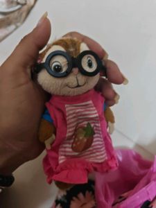 Cute Chipmunk Plush Toy with Glasses