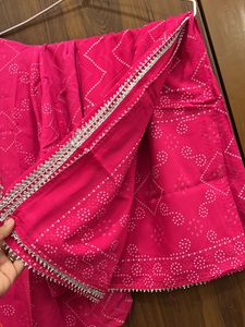 Beautiful Pink Chunri Print Kurta Set ❤️