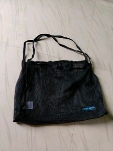 Barrel Black Mesh Tote Bag