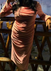 Korean Pink beautiful Bodycon Dress for women